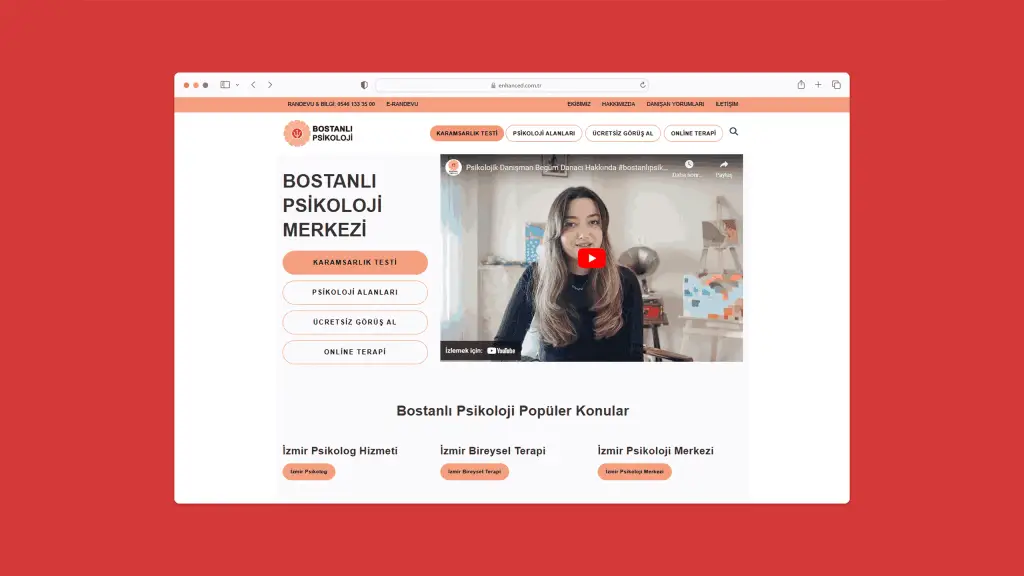 Bostanlı Psikoloji İstanbul Psikolojik Danışmanlık Merkezi